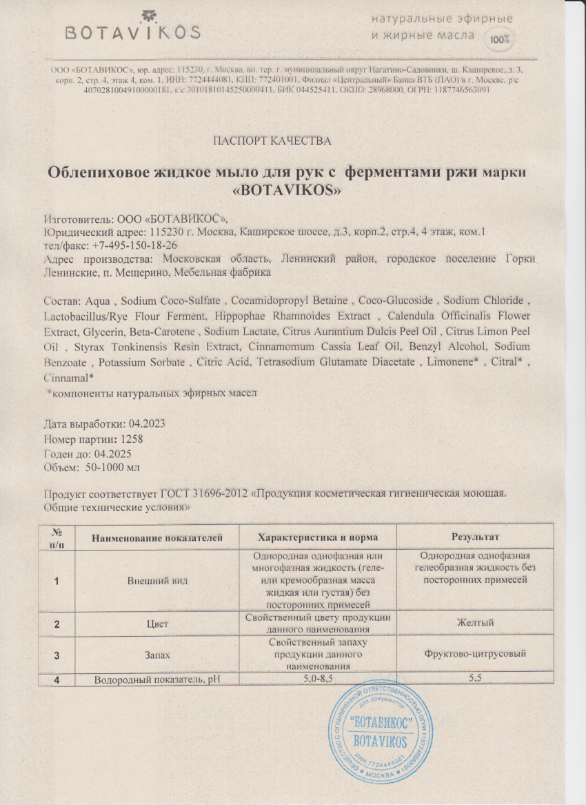 Паспорт №042023